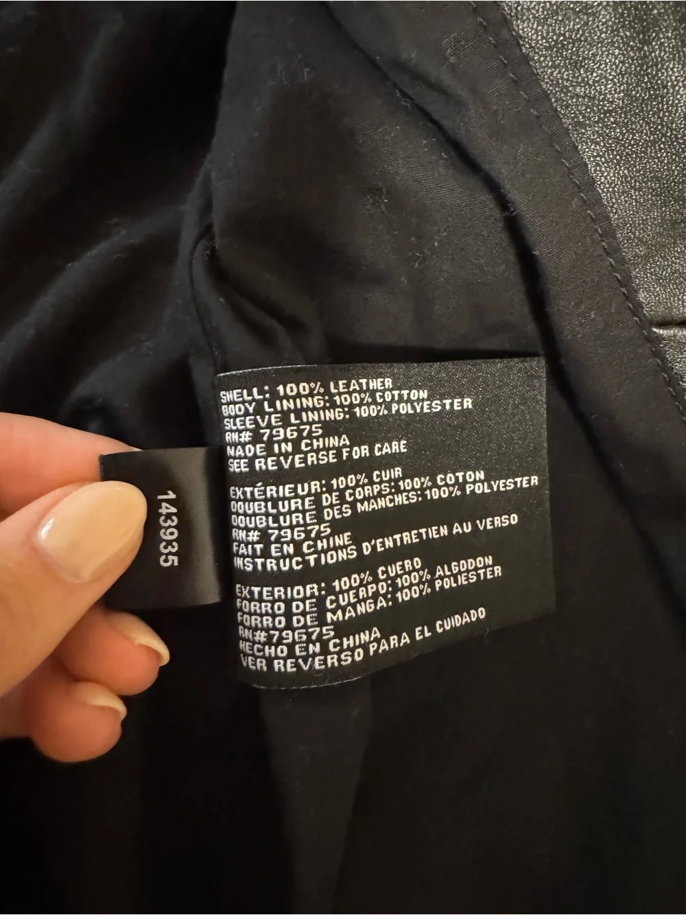 Michael Kors Black Leather Moto Jacket with Silver Hardware